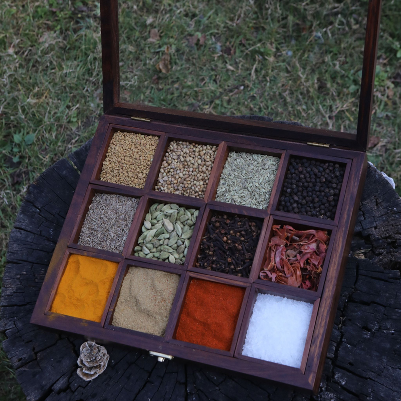 Anayra's Handcrafted Rosewood Spice Storage Box